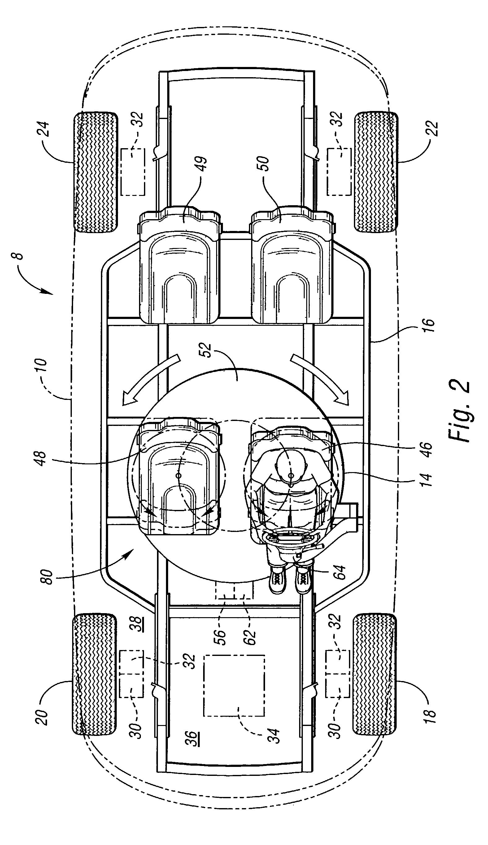 Vehicle having a movable driving position