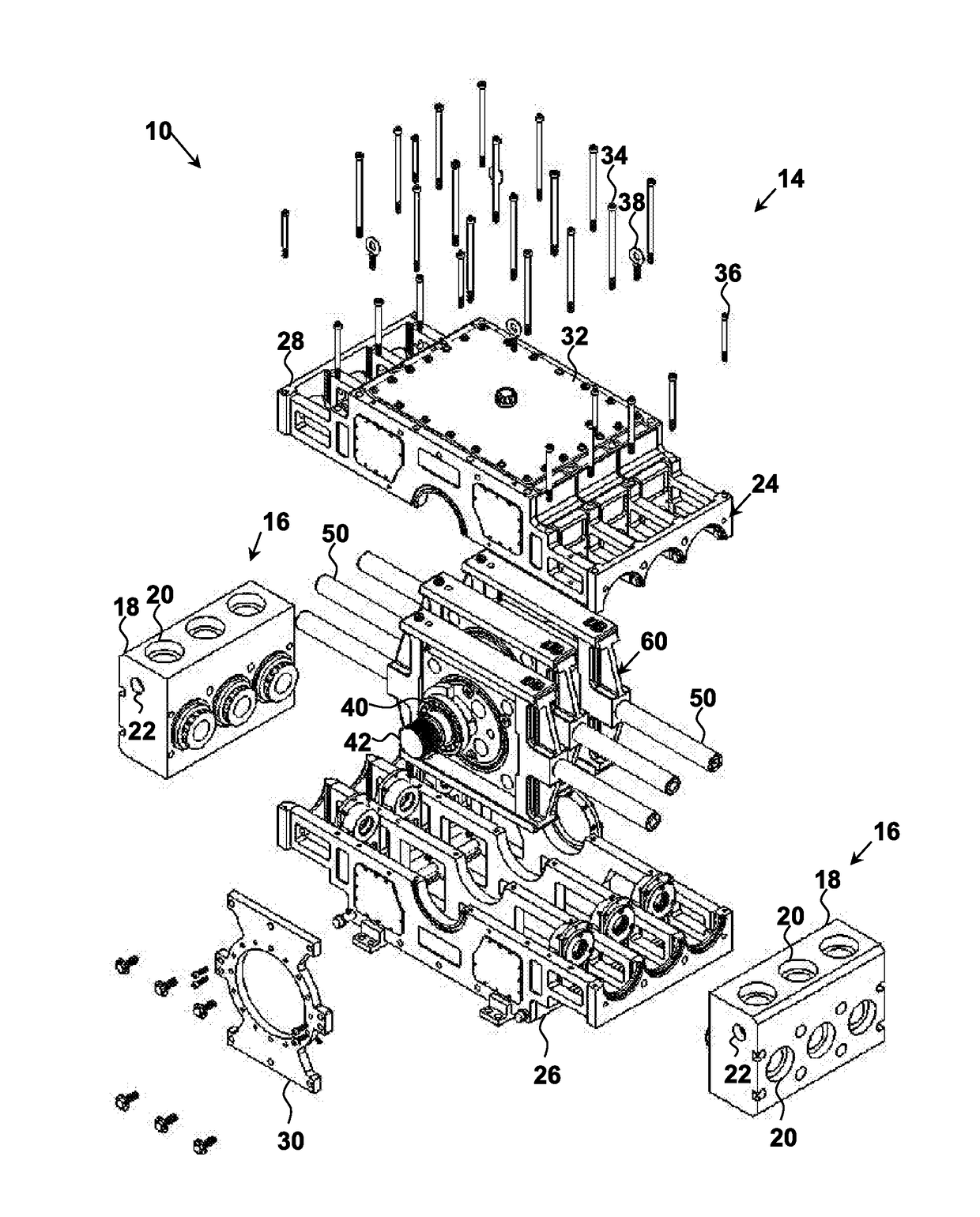 Drive mechanism module for a reciprocating pump