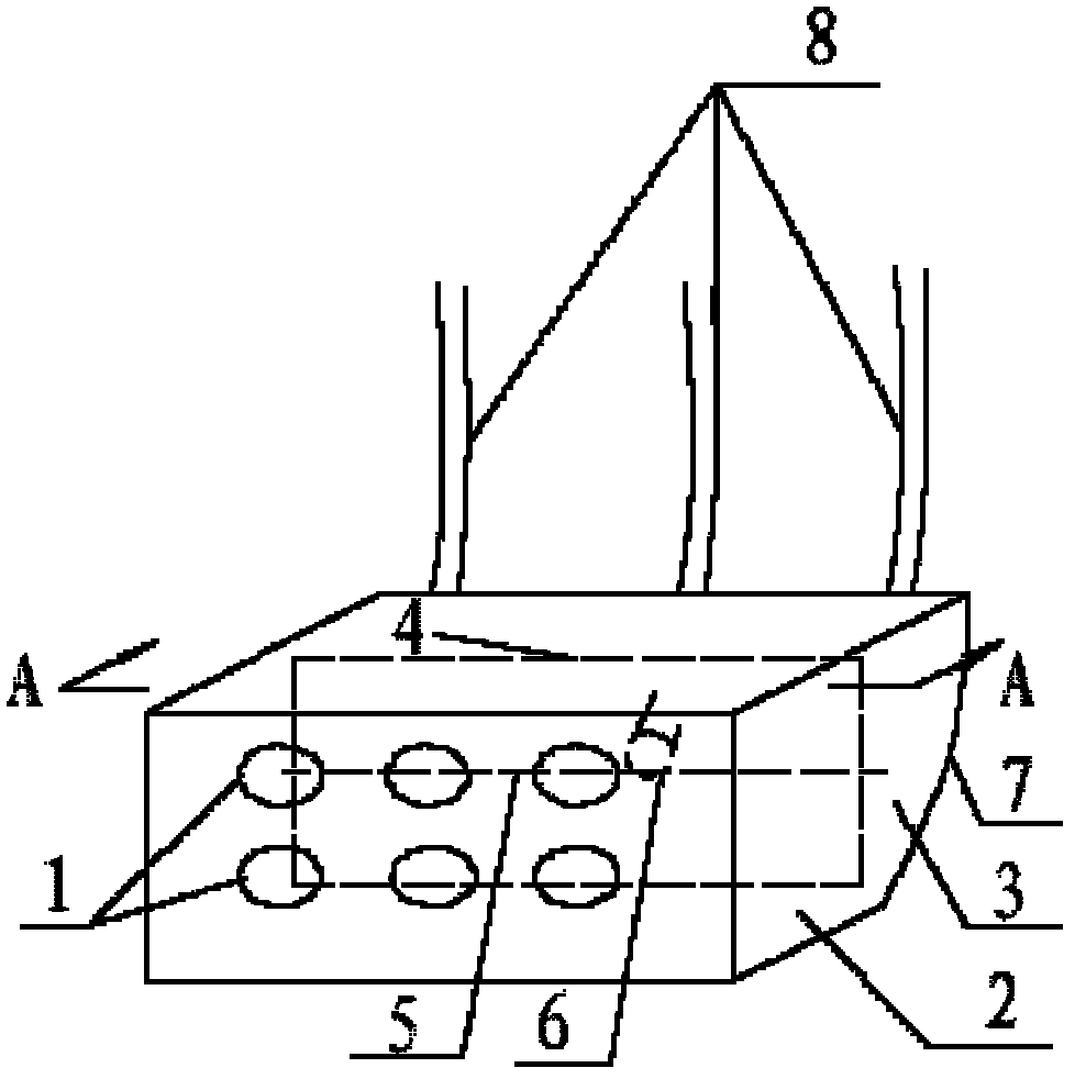 Communication type breakwater wave dissipation structure for resisting wave suction force