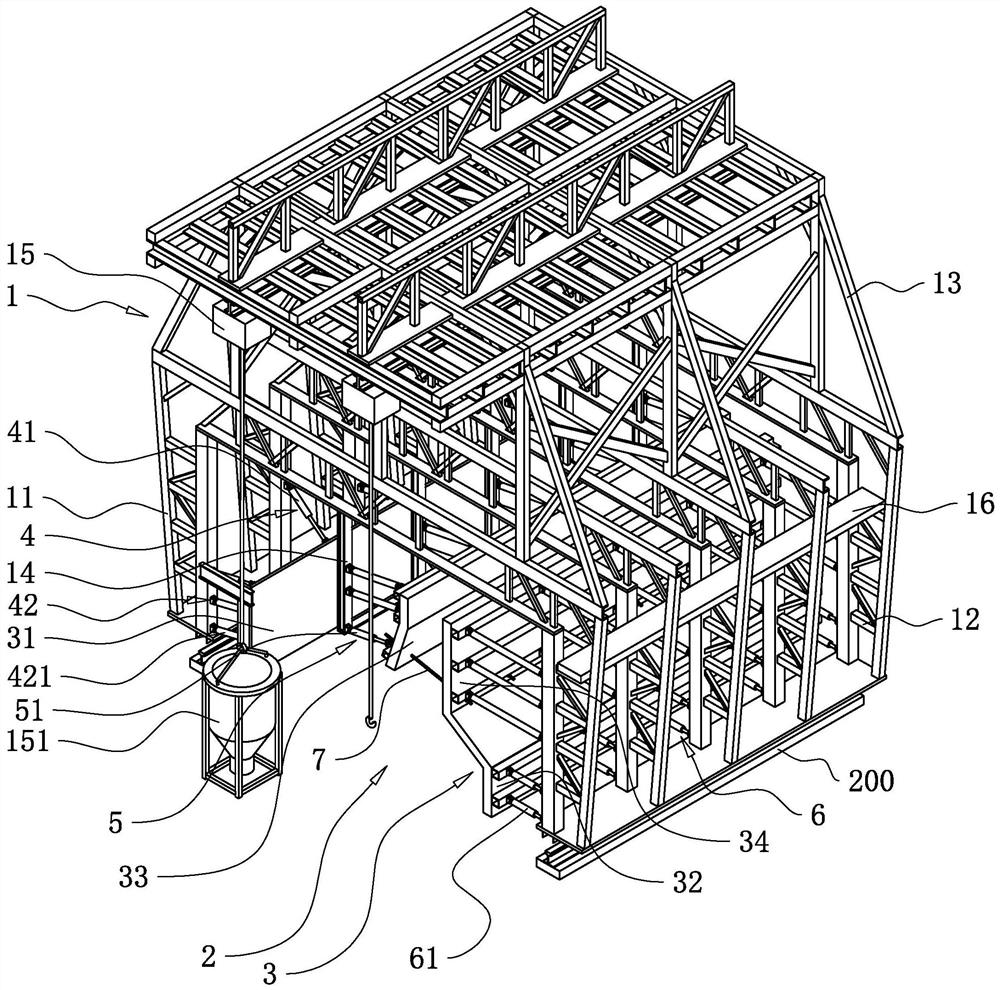 Construction system and construction method for concrete levee crown