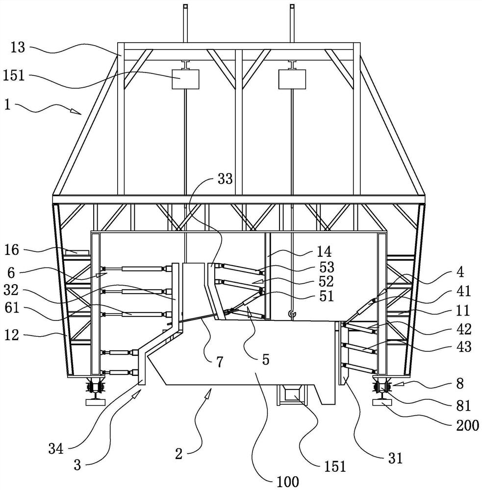 Construction system and construction method for concrete levee crown