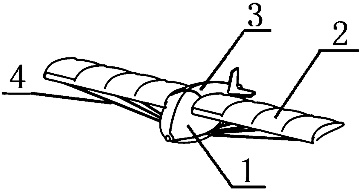 A flexible glider extending automatically