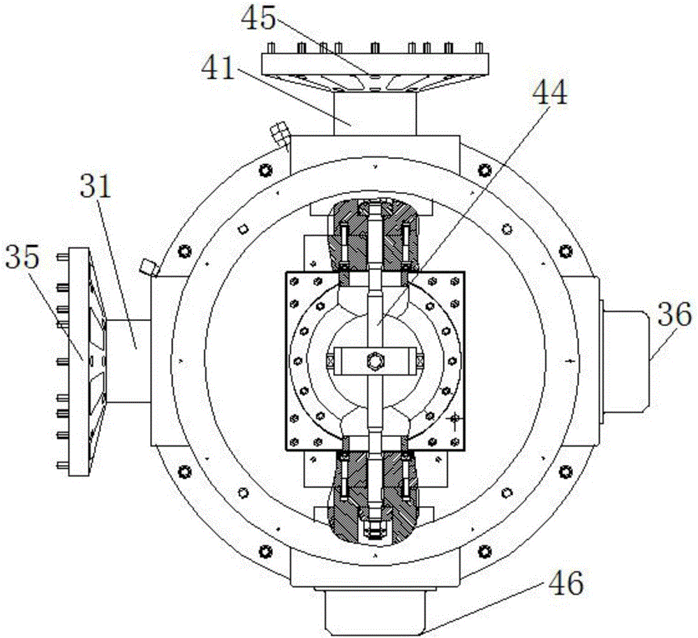 Integrated three-dimensional de-coupling device having static-pressure guiding function and vibration bench