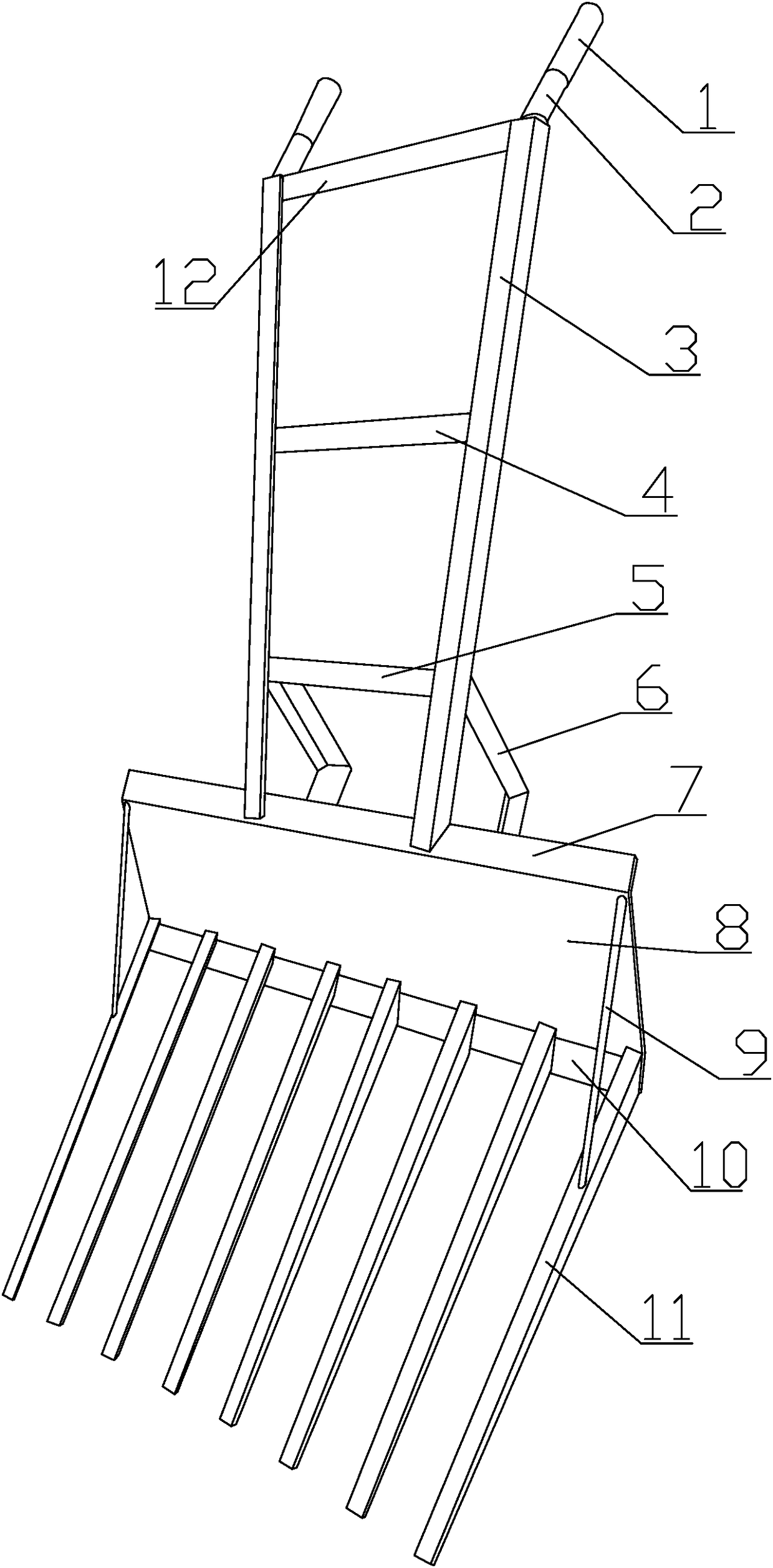 Tool for spreading for cooling of large-scale tea leaves