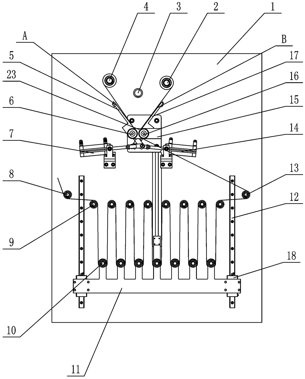 High-speed glue-free banded material splicing device