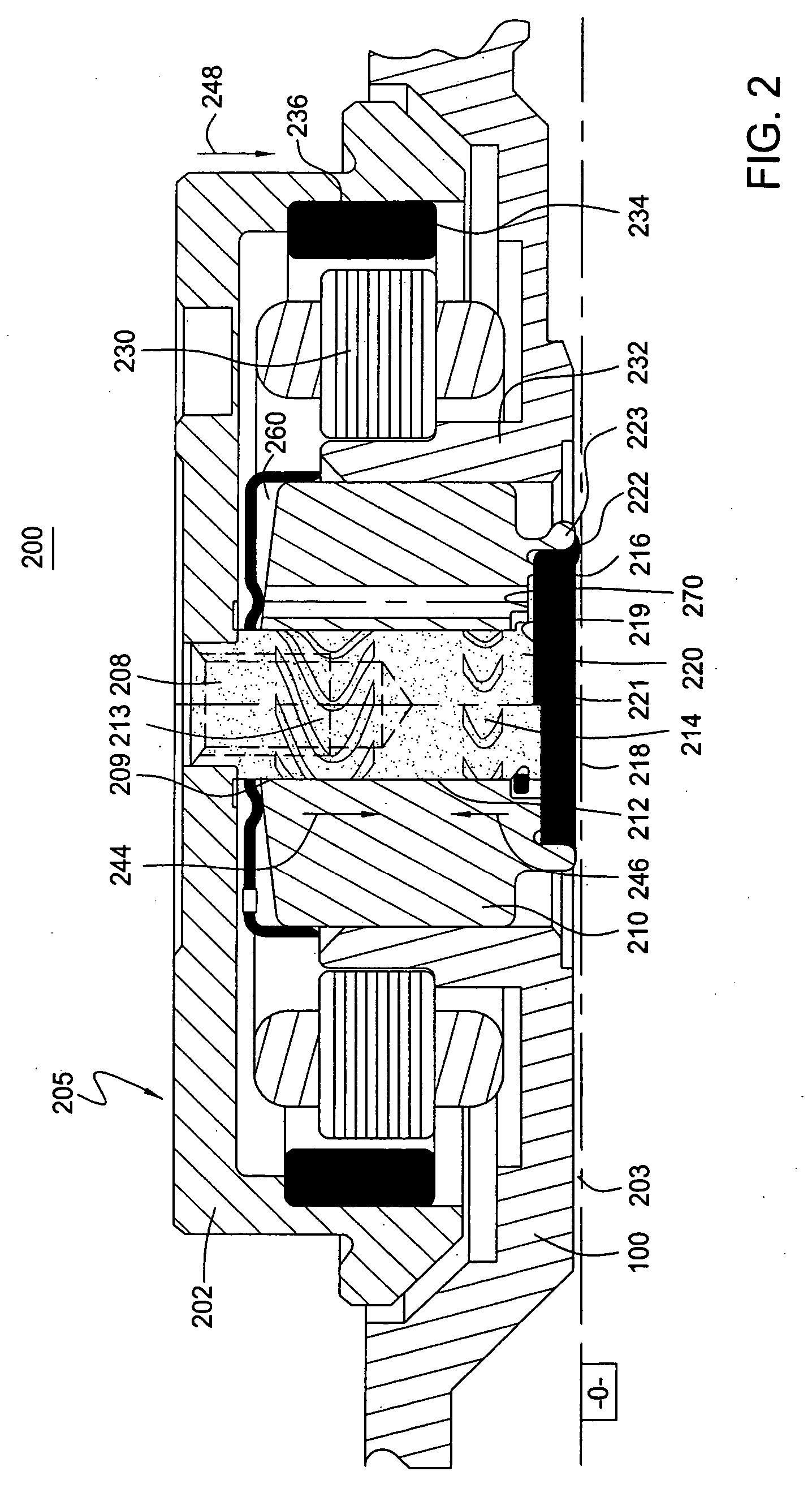 Single thrust magnetically biased fully recirculating self purging fluid dynamic bearing motor