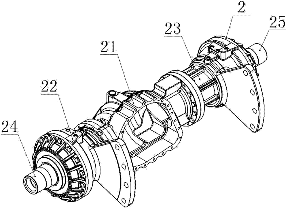 Forklift travelling and parking integrated wet-type brake driving axle