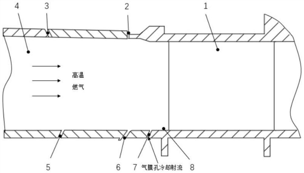 Air film hole channel structure based on Tesla valve and application of air film hole channel structure to front edge of turbine blade