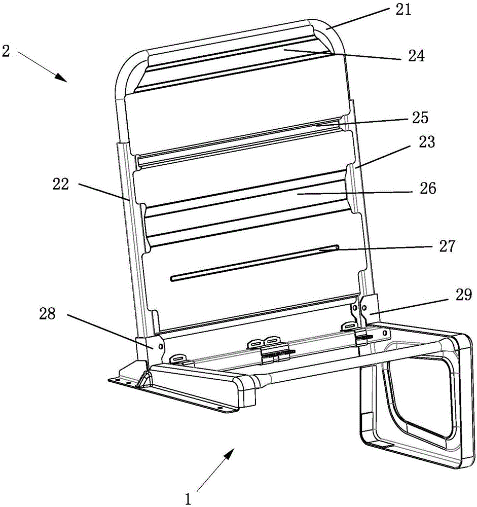 A special school bus seat frame for students