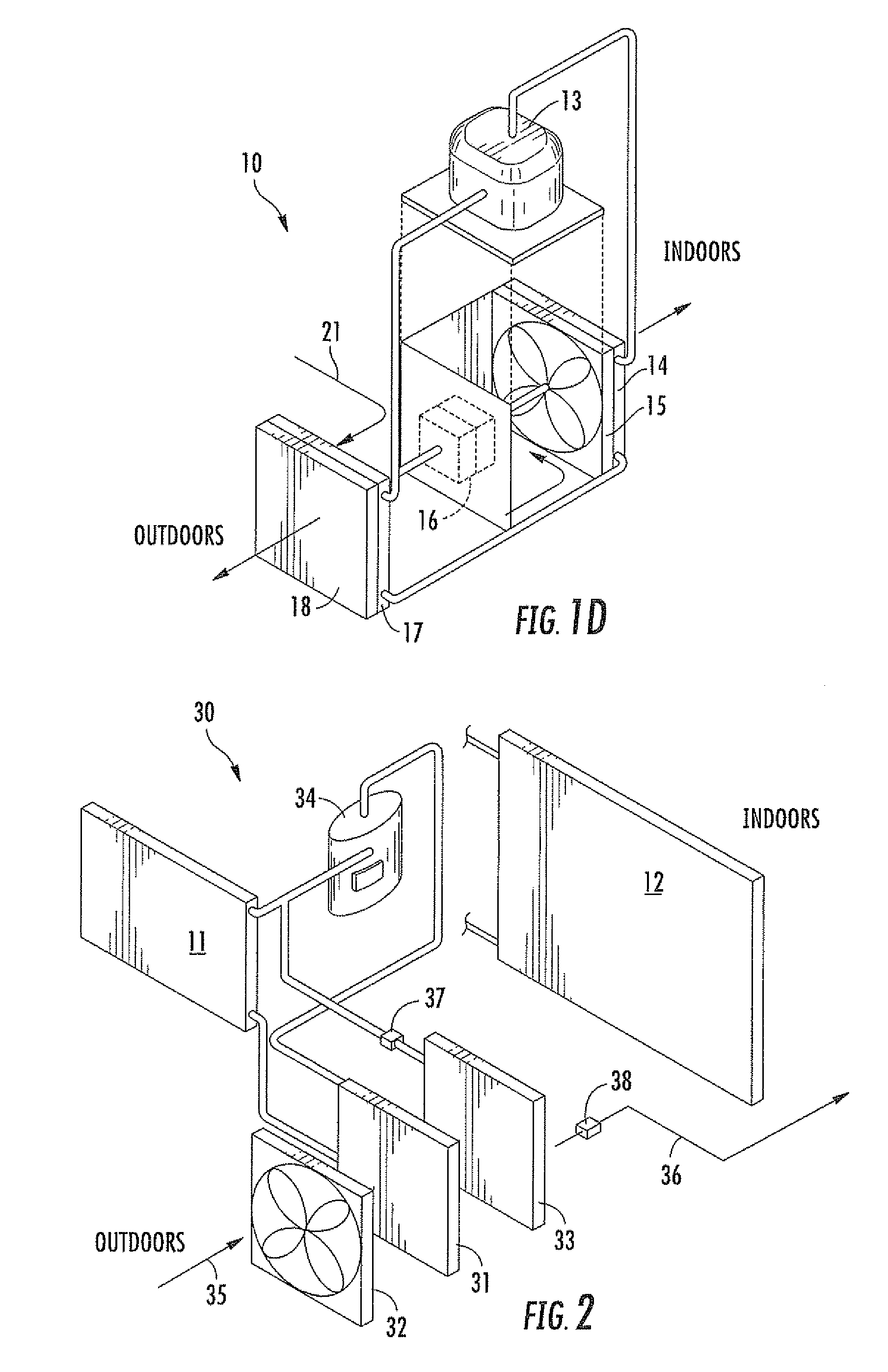 Package terminal air conditioner system and associated methods