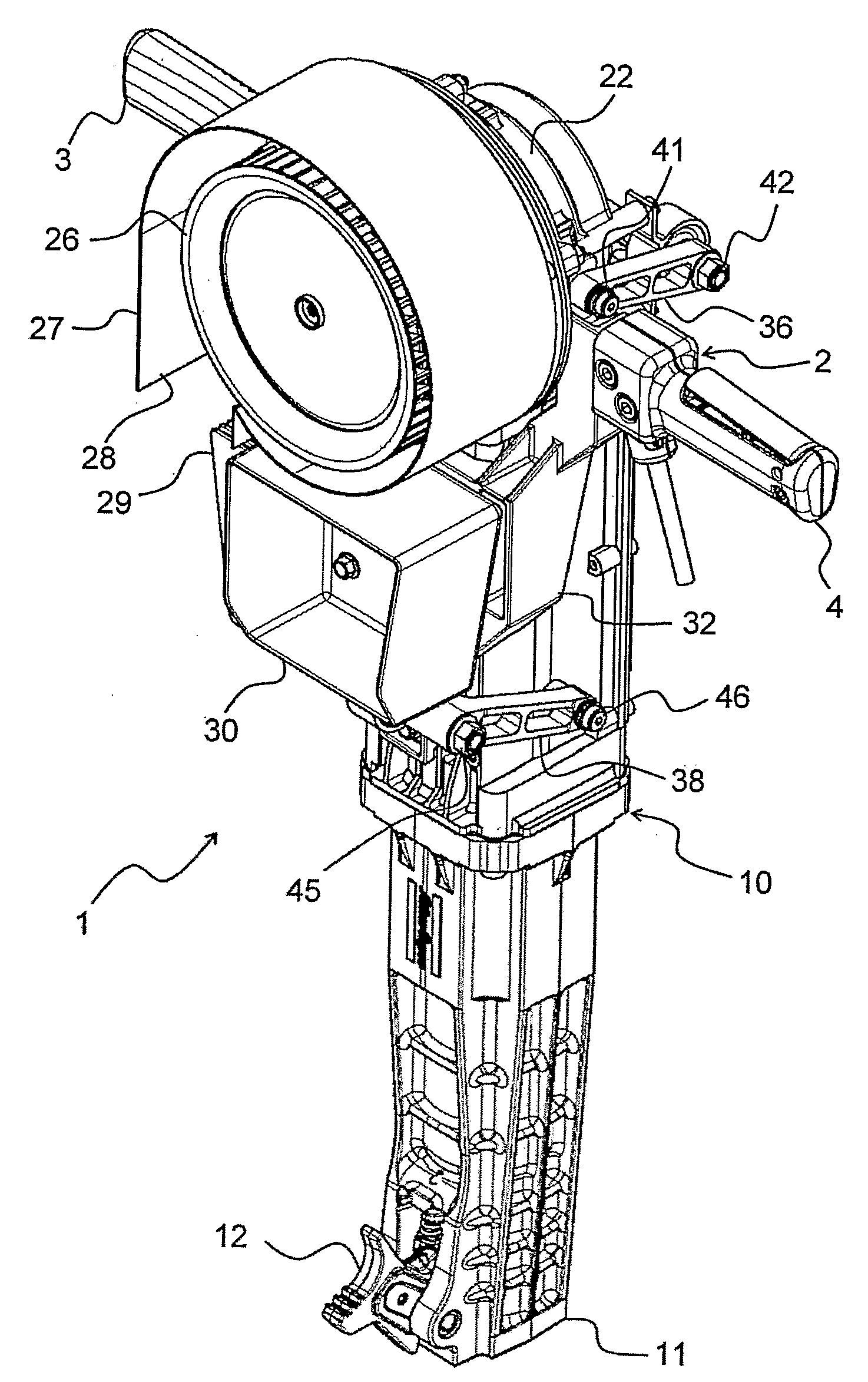 Breaker Tool with Vibration Damped Handle Device