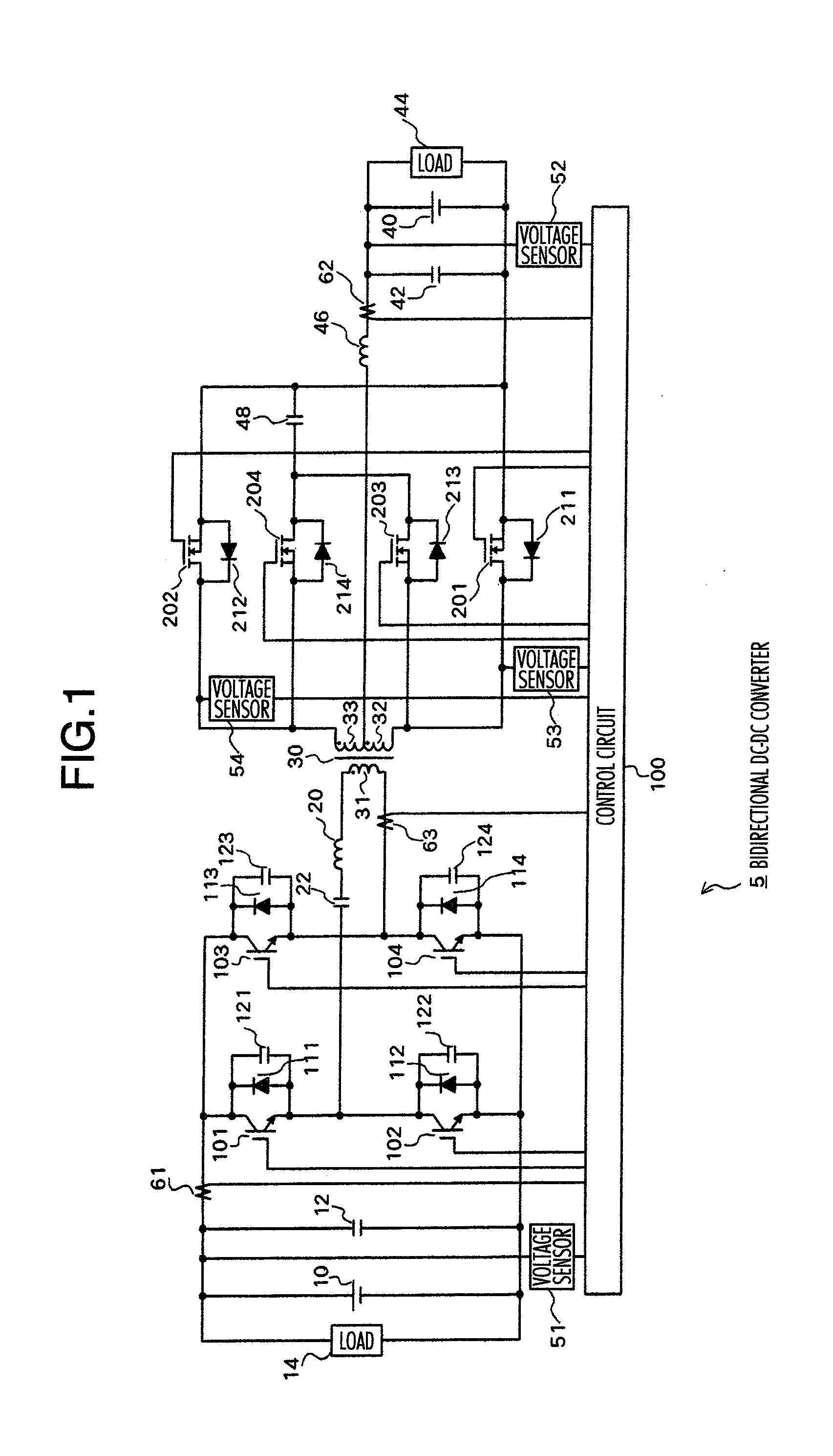 Bi-directional dc-dc converter and method for controlling the same