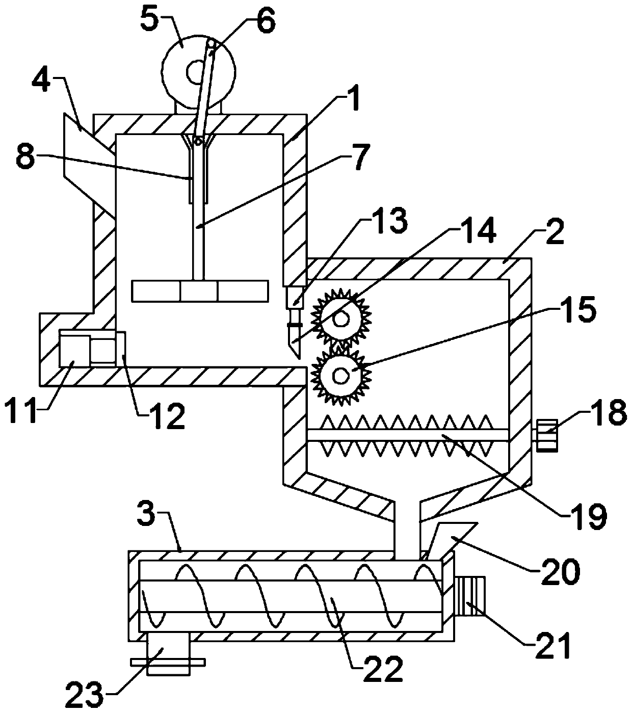 Waste recovery device for nonwoven fabric processing
