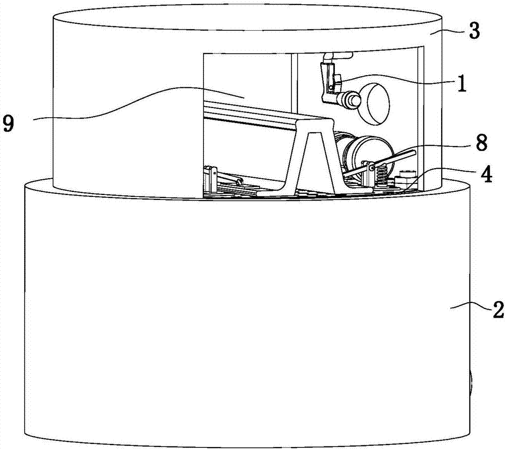 Energy-saving type rubber fender sand blasting machine