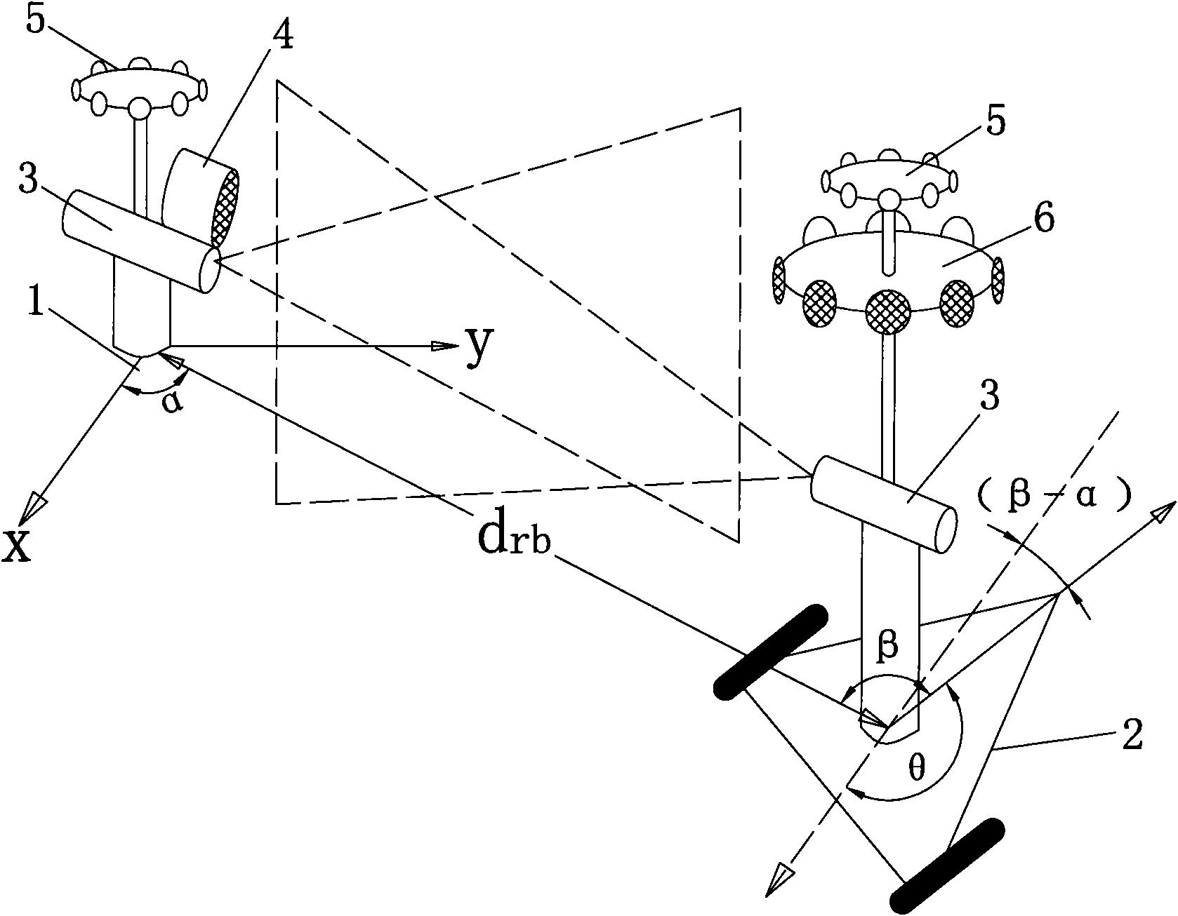 Positioning system of mobile robot and positioning method thereof