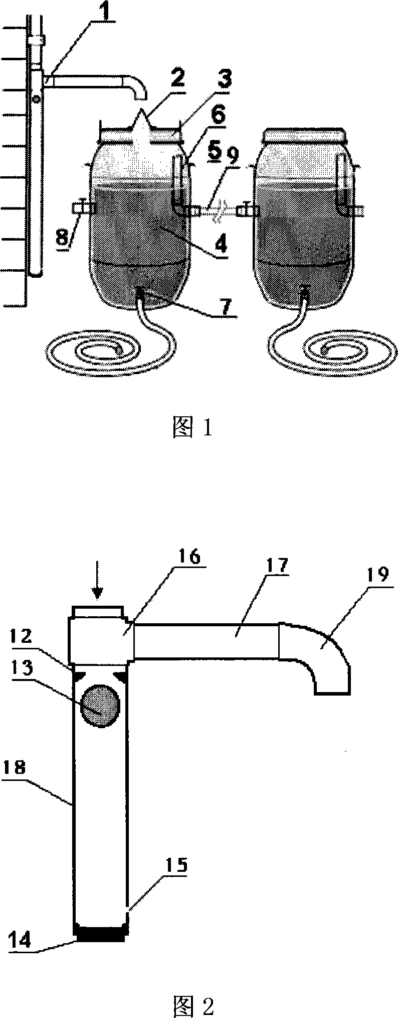 Minitype rain water pot collecting device