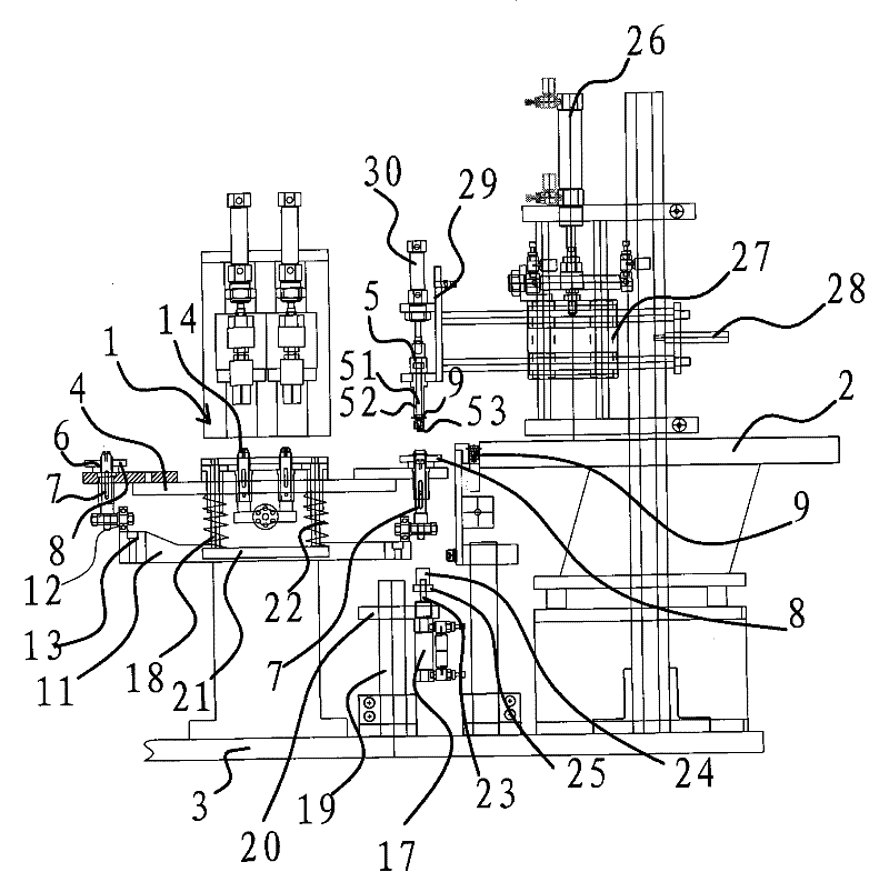 Device for assembling safe self-destructing injection syringe needle base sealed ring assembling machine