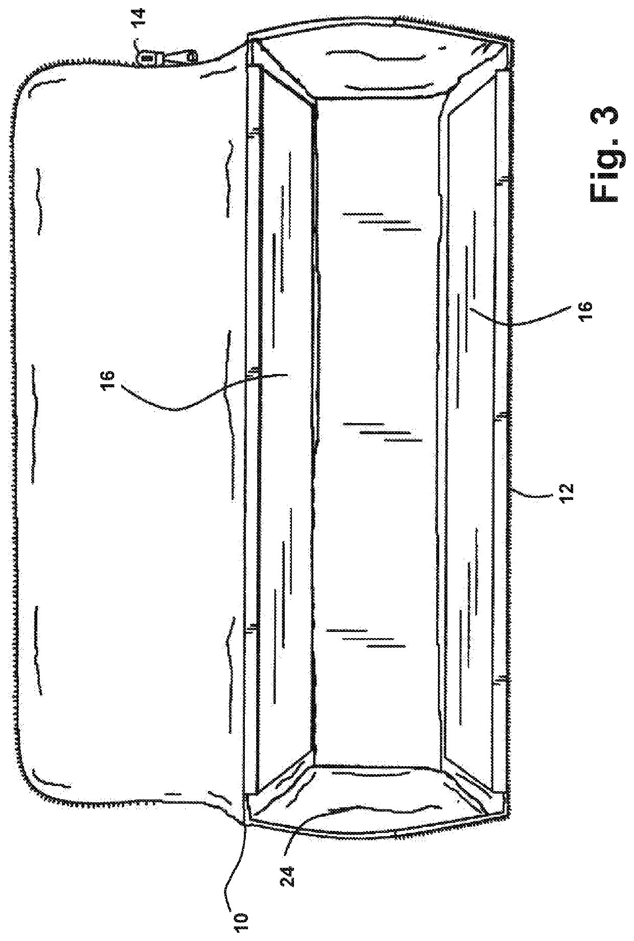 System for storage of compressible wrinkle resistant garments in reduced volume