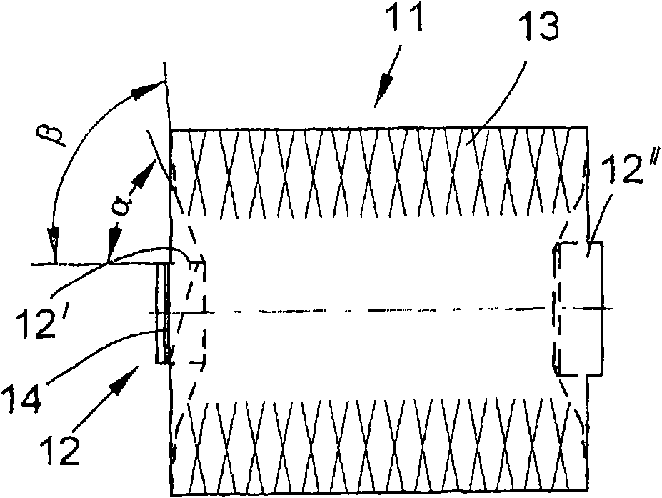 Cross-coil used in dye column and device for manufacturing the coil