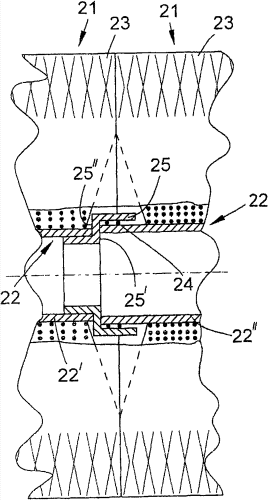 Cross-coil used in dye column and device for manufacturing the coil