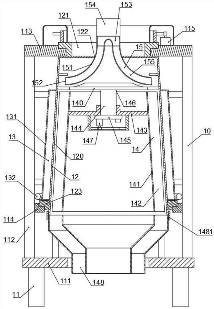 A device and method for solid-liquid separation combined with pressure swing adsorption for high-efficiency biogas production and purification