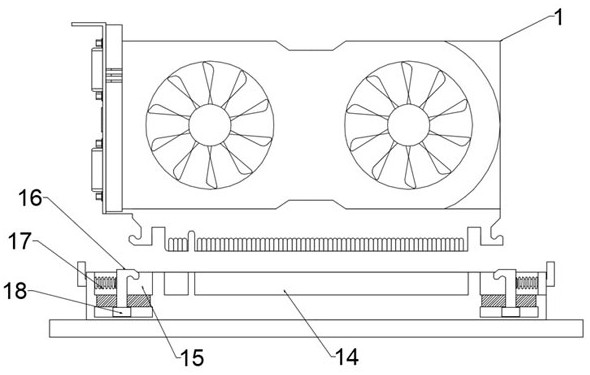 Computer graphics card mounting structure and computer