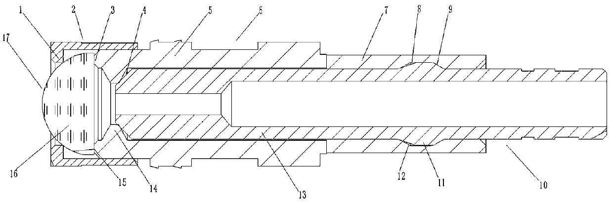 Optical fiber beam expansion connector and its optical fiber expansion contact piece and sleeve assembly