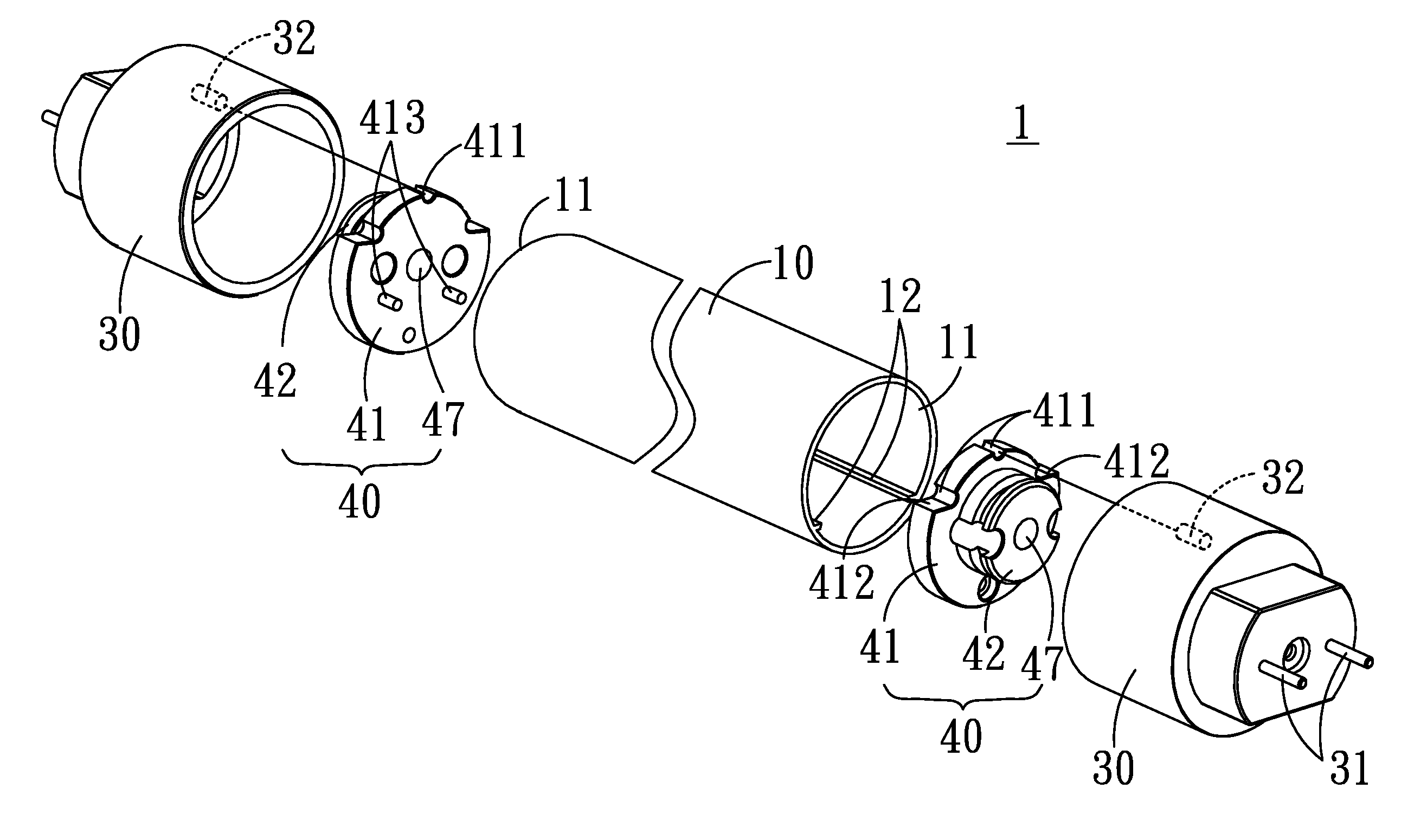 Rotating device to change lighting angle