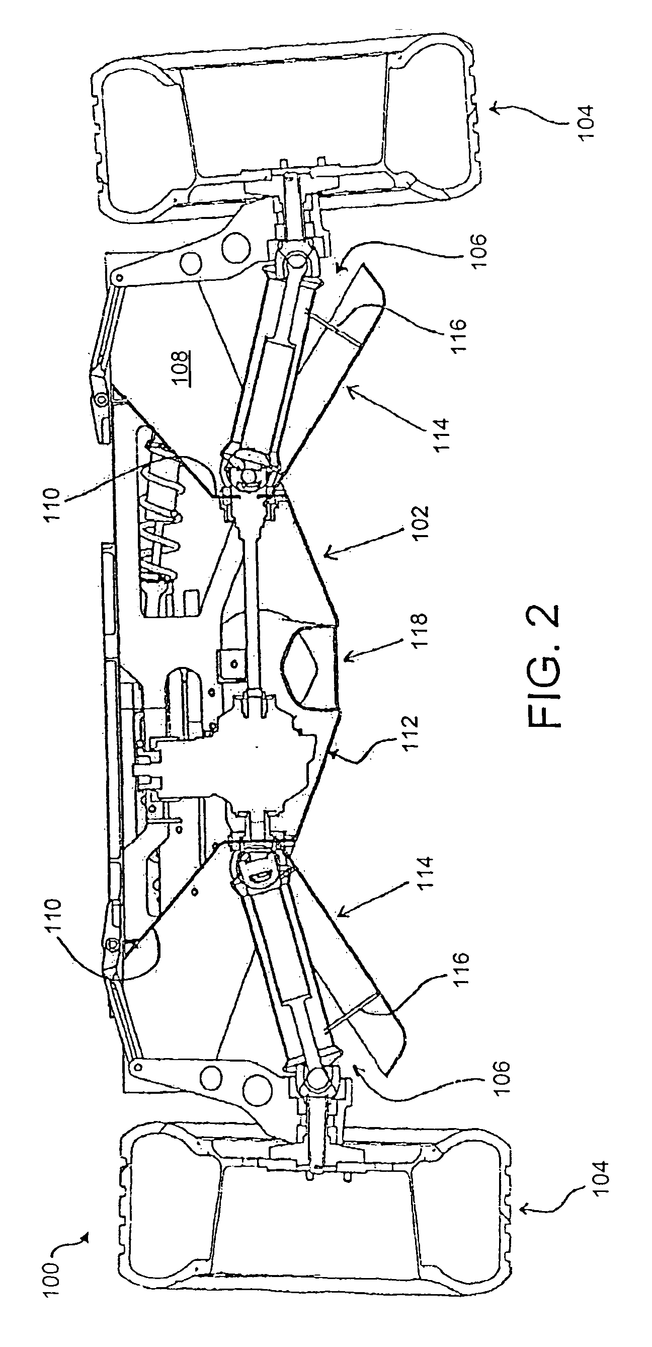 Wheel suspension and retraction system