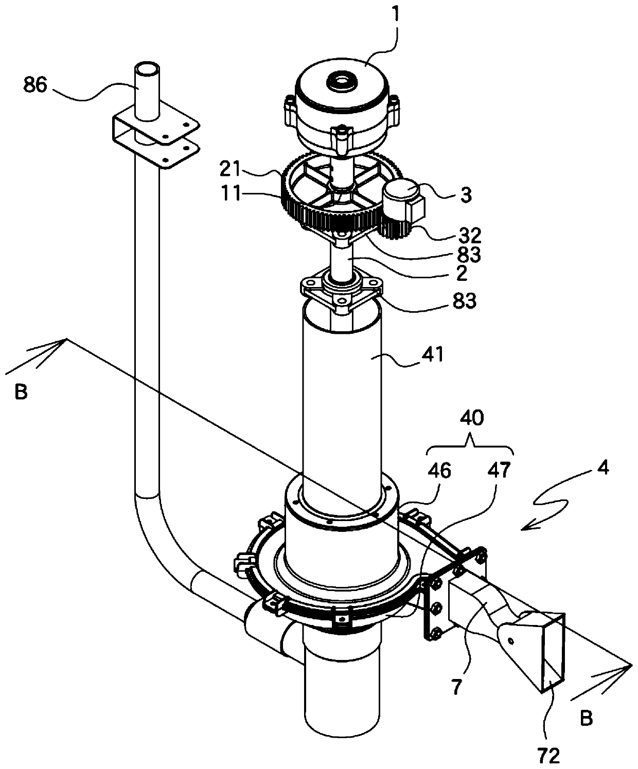 Multi-angle rotating liquid-gas mixing device