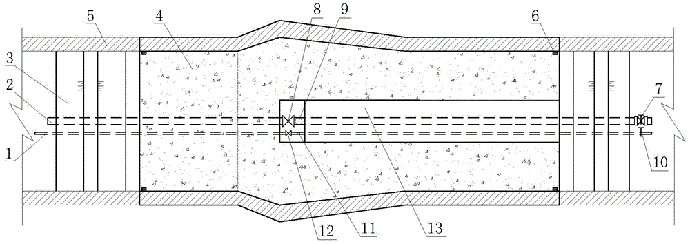 Diversion tunnel plug head exhaust structure and exhaust method thereof