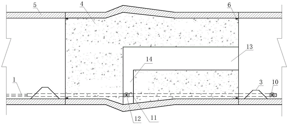 Diversion tunnel plug head exhaust structure and exhaust method thereof