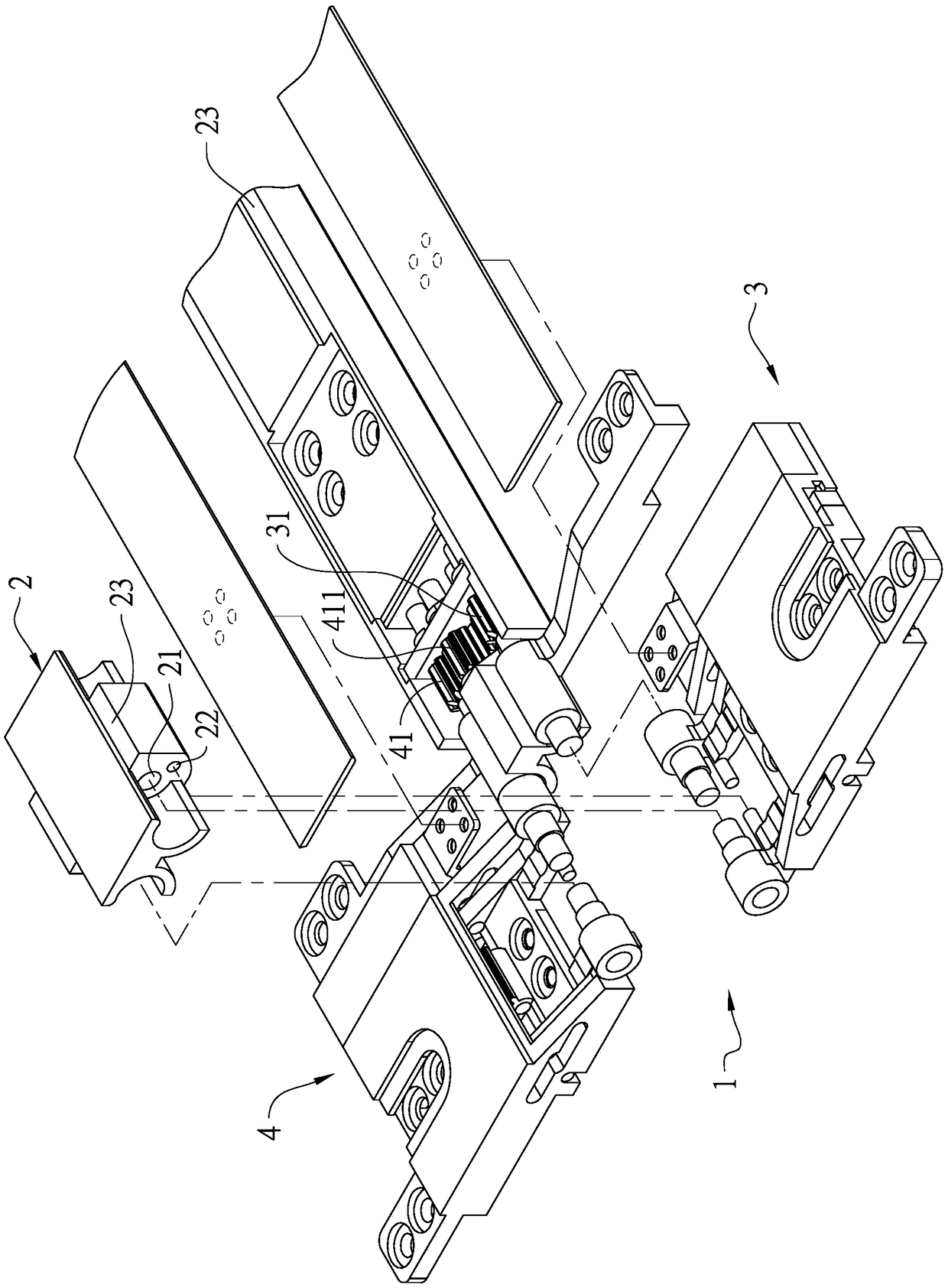 Rotating shaft module of folding device