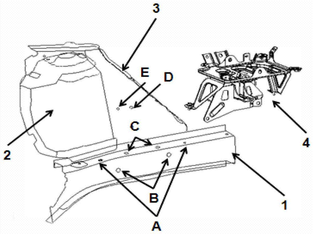 Combined type support structure and assembly method thereof