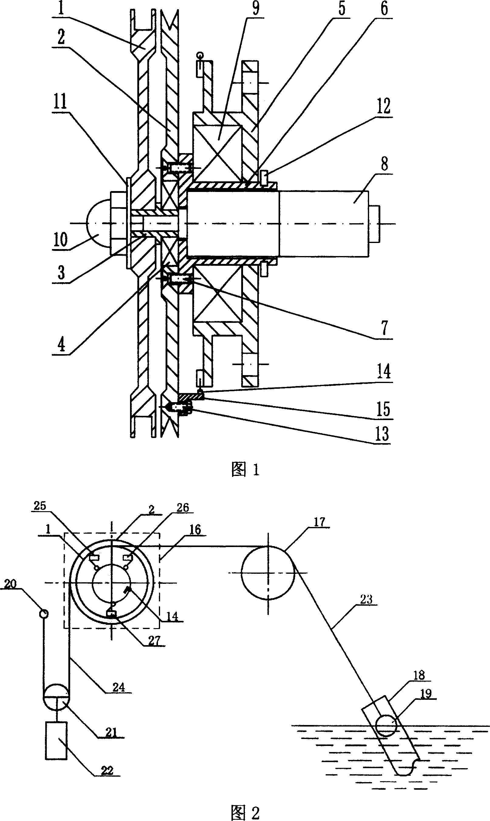 Balancing device for floating content gauge