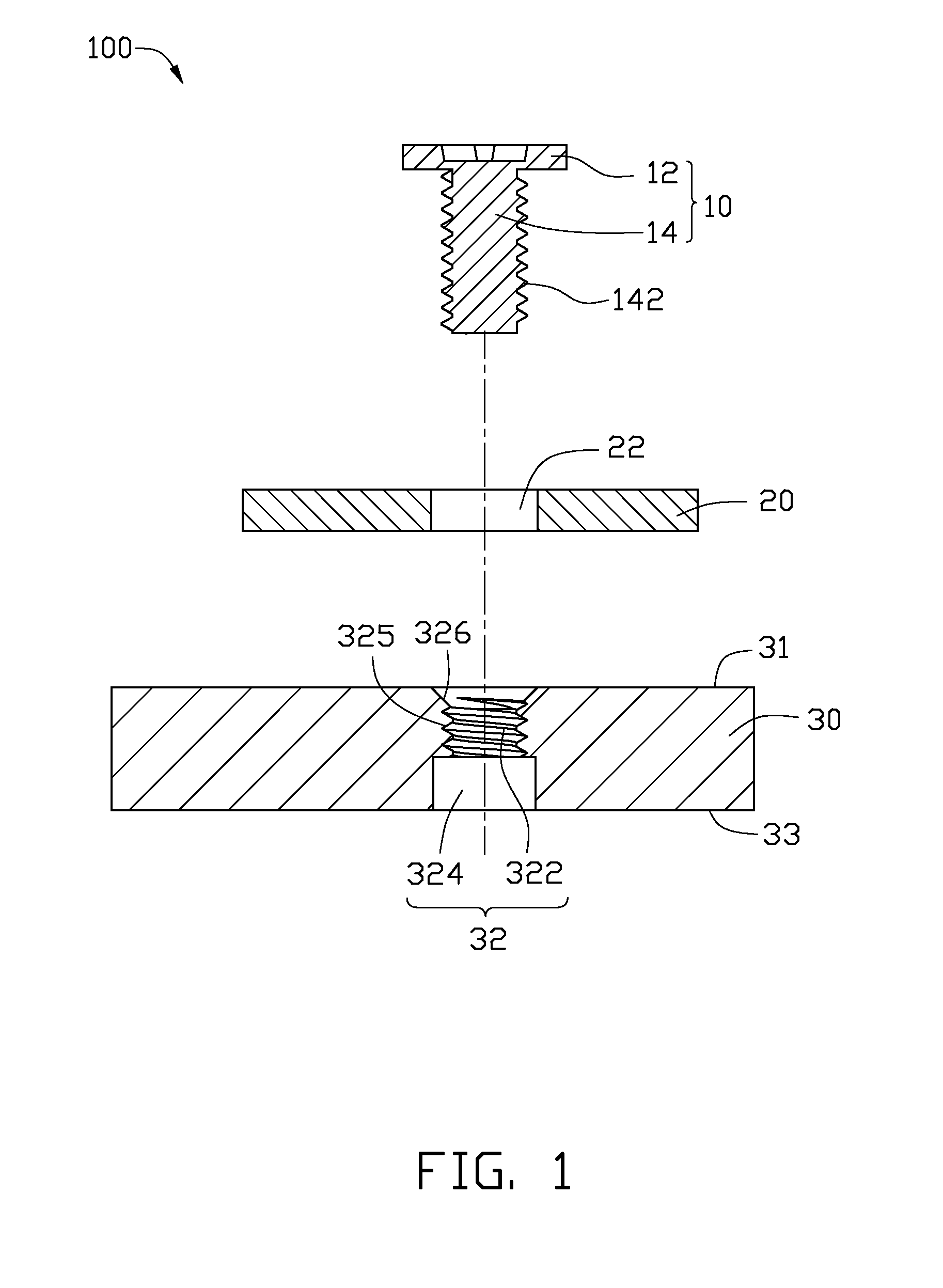 Structure with plural components