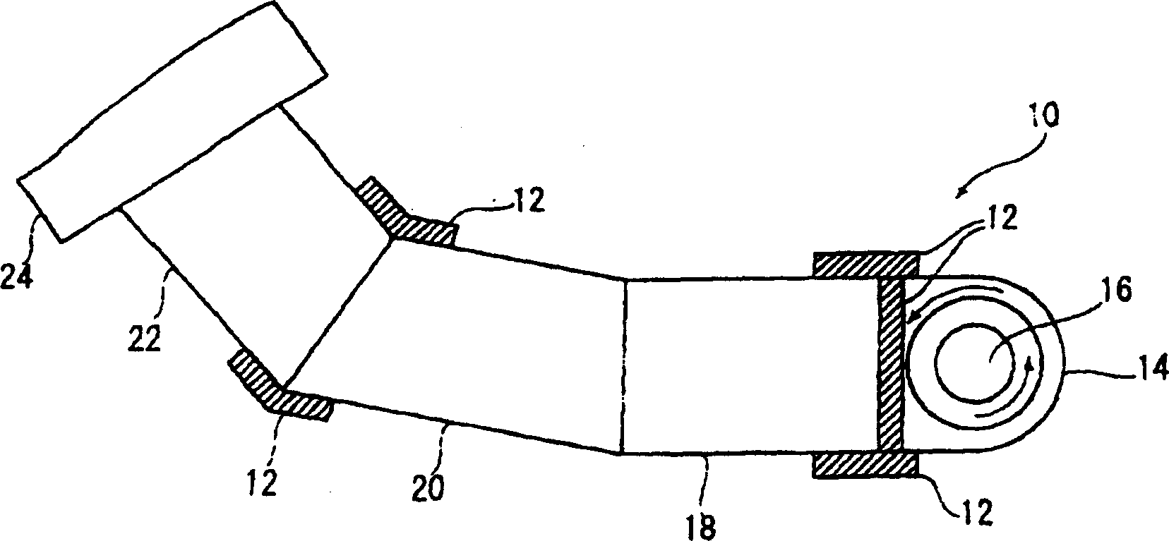 Microwave heating feeding passage and glass products manufacturing method using the feeding passage