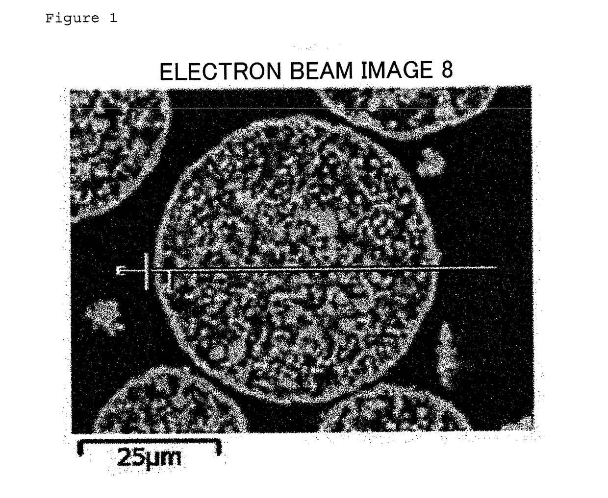 Ferrite particles having outer shell structure used for filtering medium