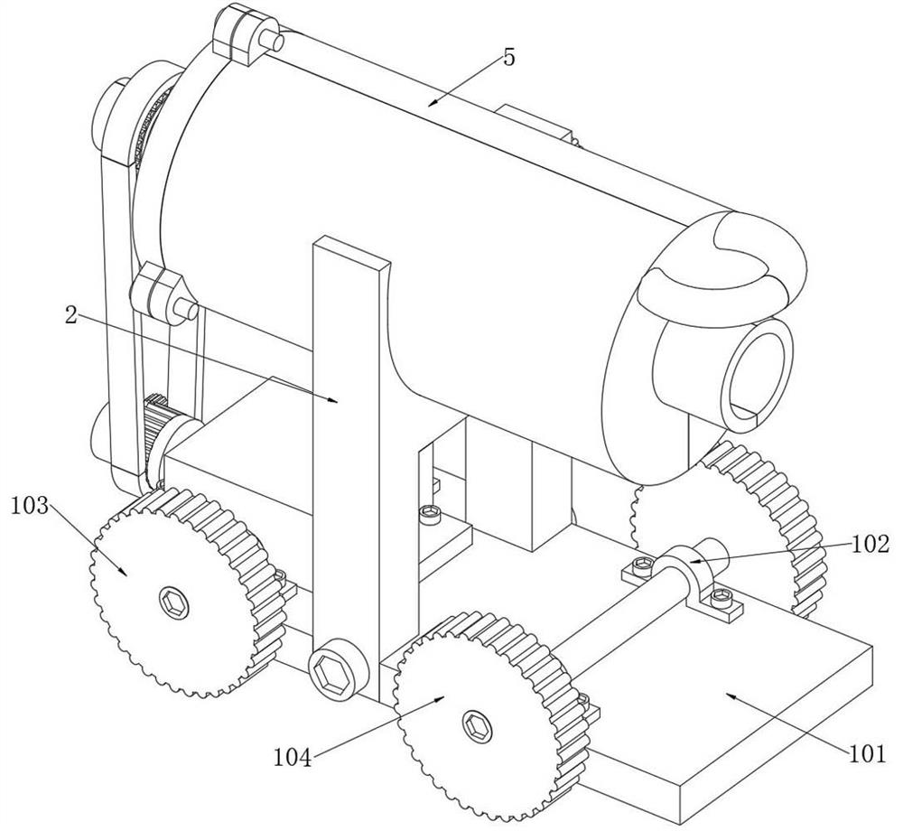 A device for cleaning dirt on the inner wall of a sewage pipe