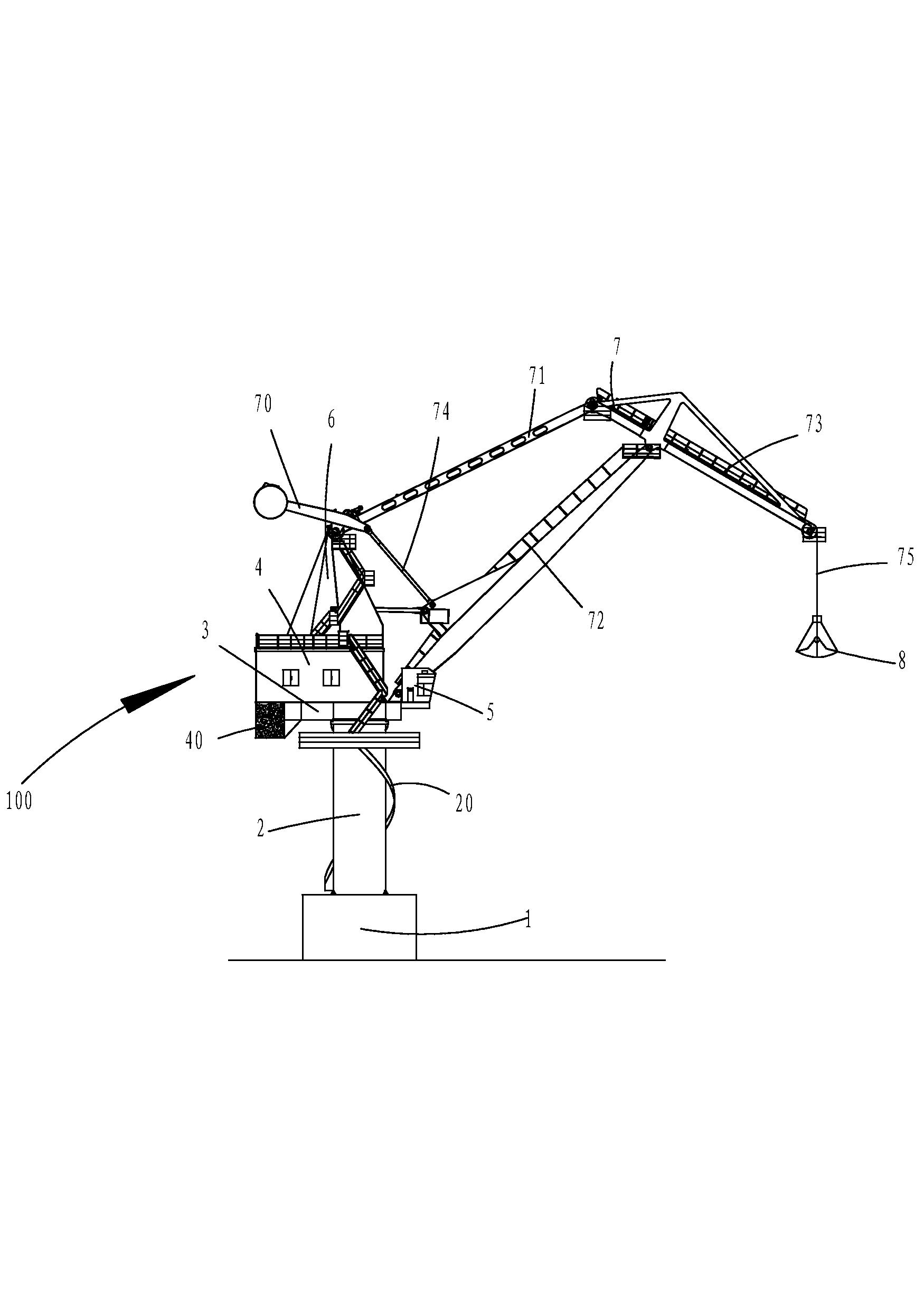 Fixed gantry crane