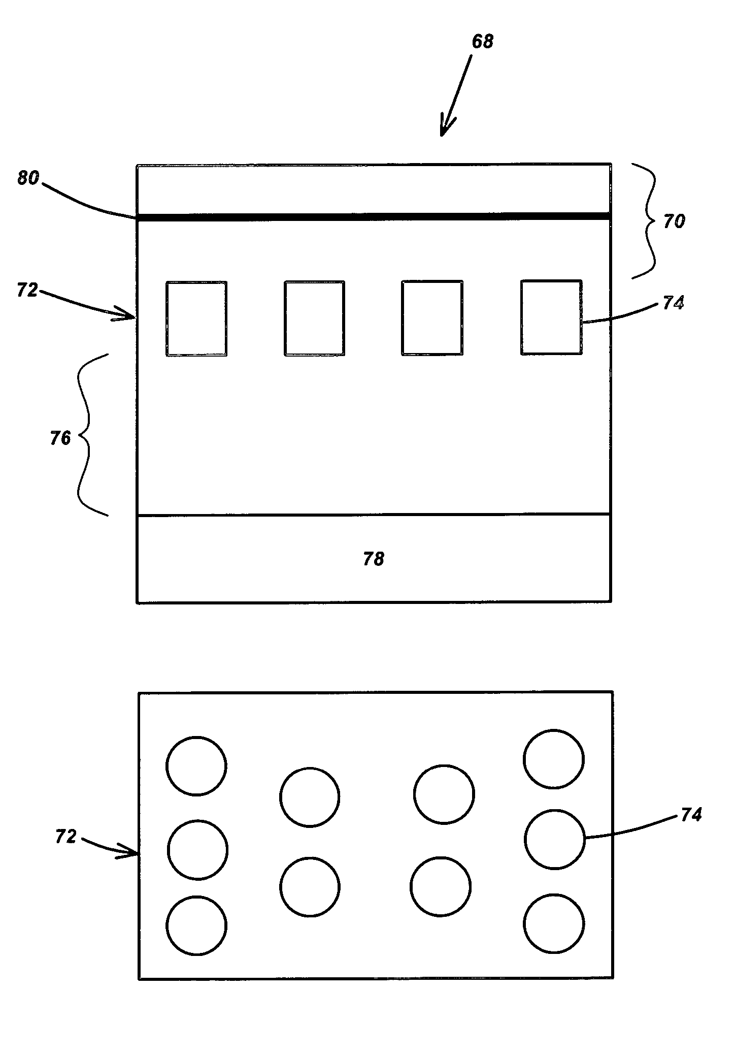 Single or multi-color high efficiency light emitting diode (LED) by growth over a patterned substrate