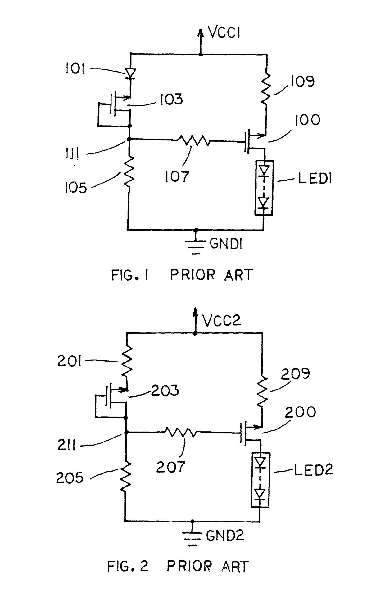 Led thyristor switched constant current driver