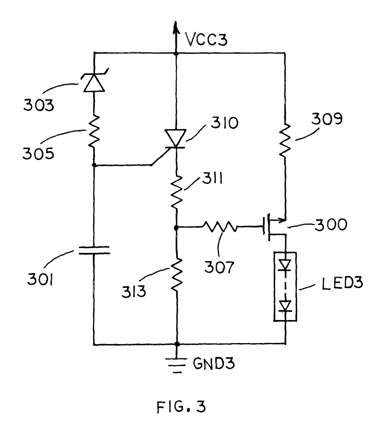 Led thyristor switched constant current driver