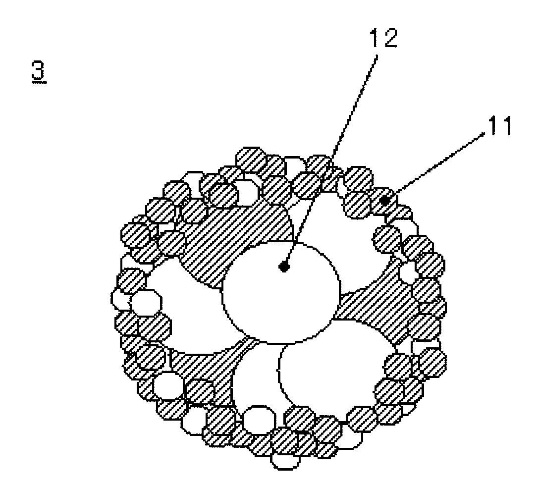 Composite particles for electrochemical element electrode