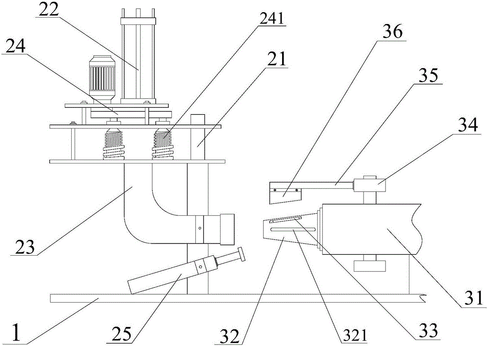 A handle paper cup processing device
