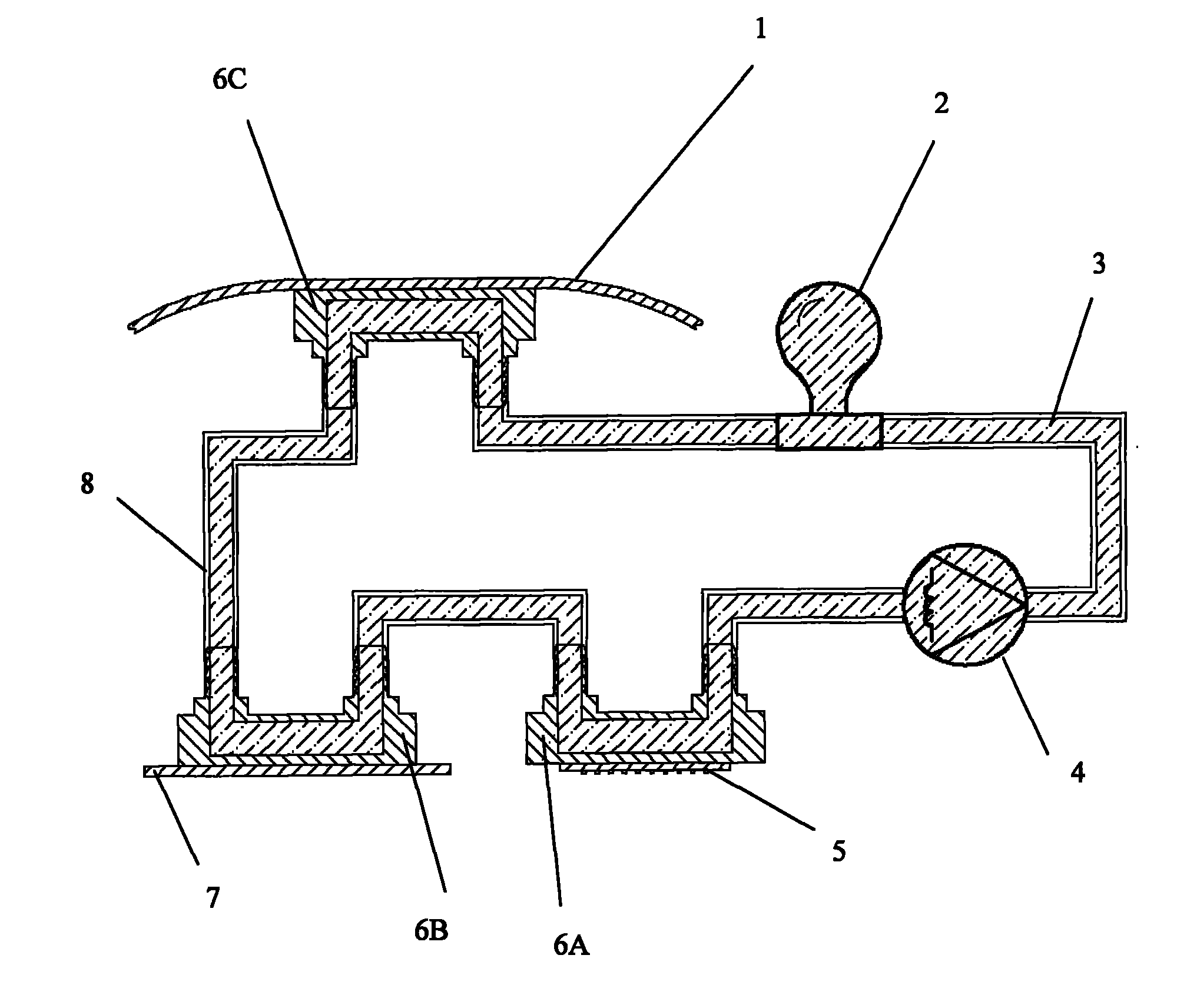 Light emitting diode (LED) liquid-cooling heat dissipation structure