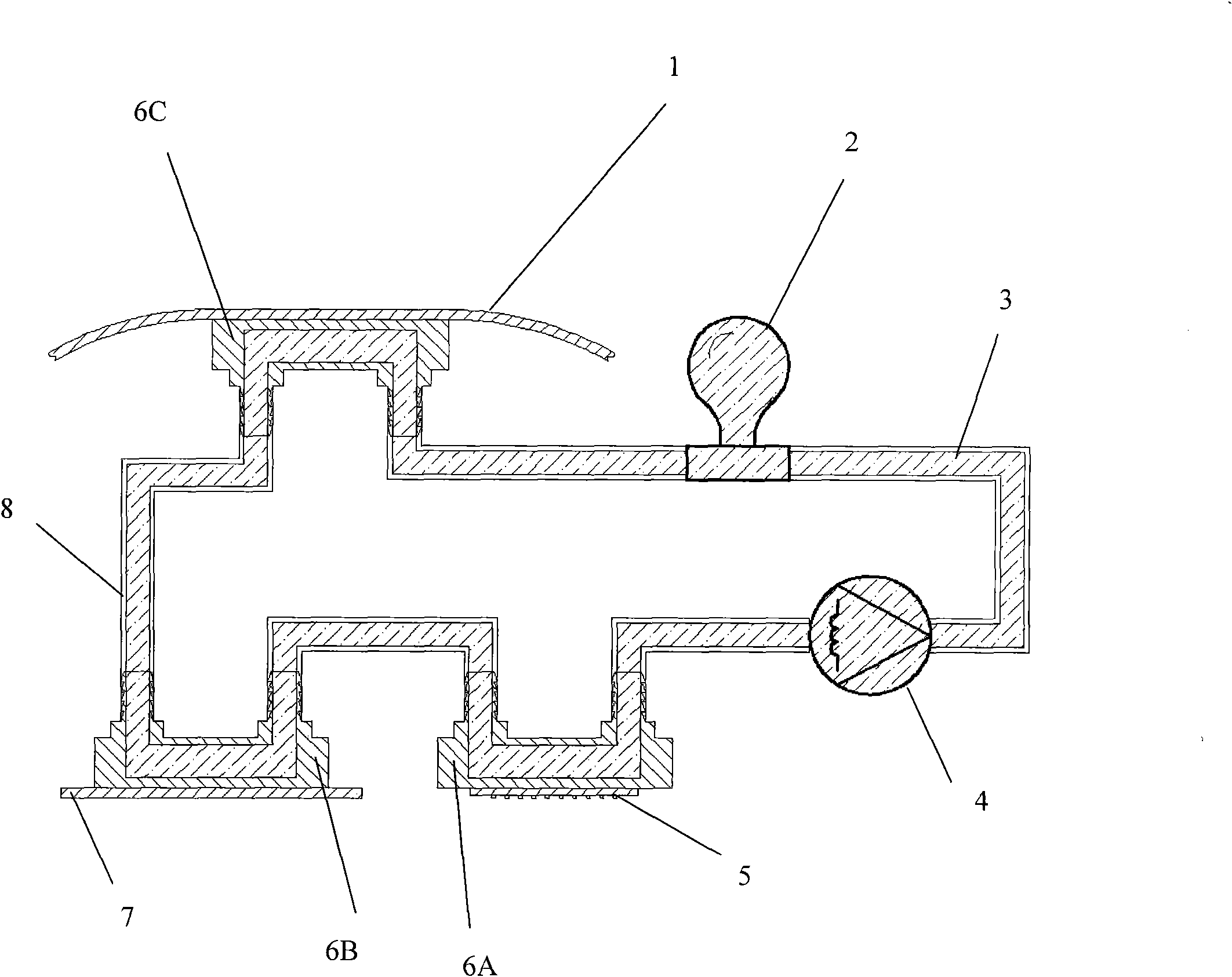 Light emitting diode (LED) liquid-cooling heat dissipation structure