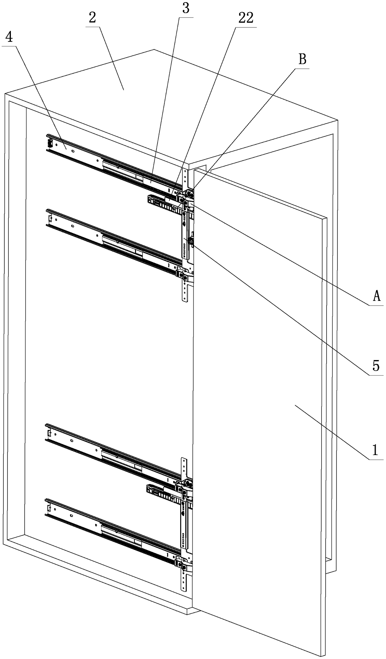 Regulating mechanism of rotary push-and-pull opening and closing furniture