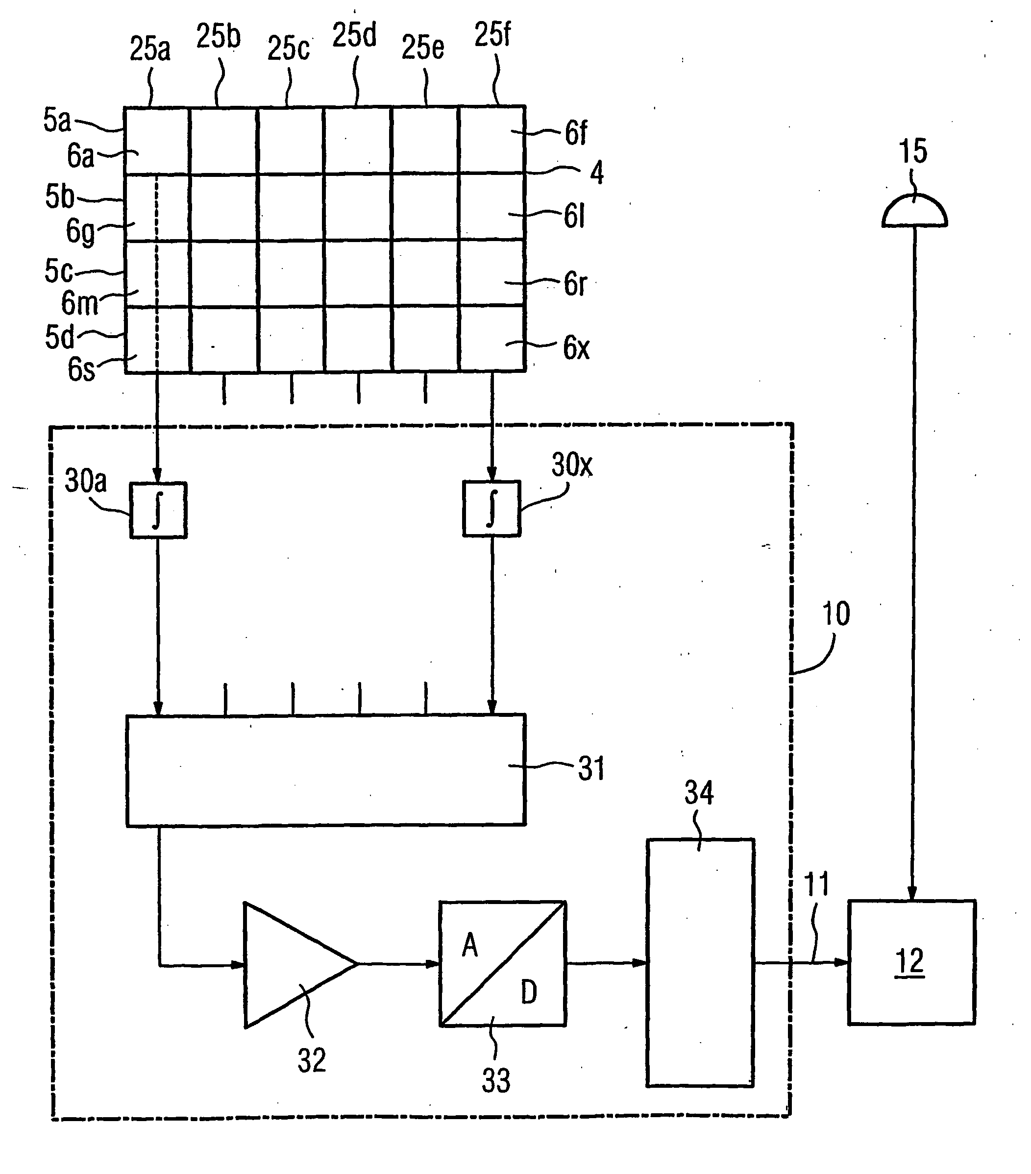 Computer tomography unit with a data recording system