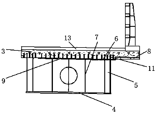 Assembly type corrugated steel web steel and concrete composite beam bridge and construction method